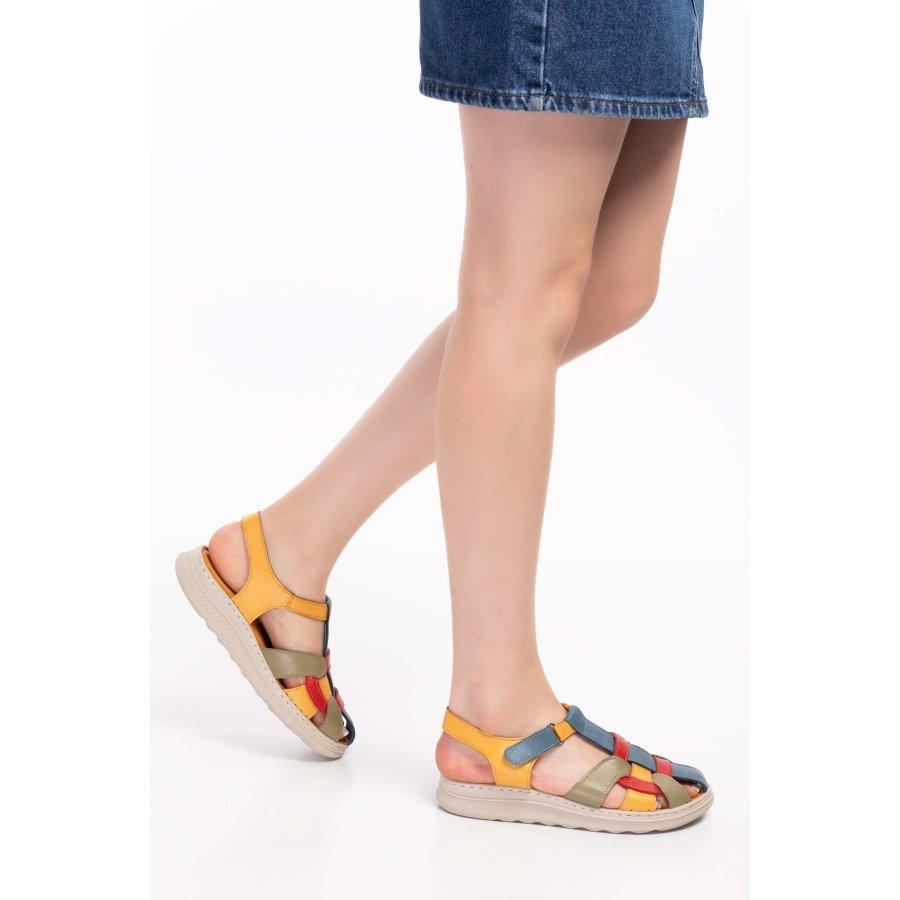 Женские удобные повседневные сандалии из натуральной кожи с мягкой стелькой