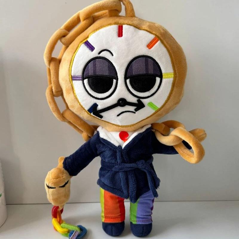 35cm Dandy's World Dyle Deluxe Rainbow Clock Man Plush Toy Soft Stuffed Plushie Pillow Doll Home Room Decor Adult Festival Gift