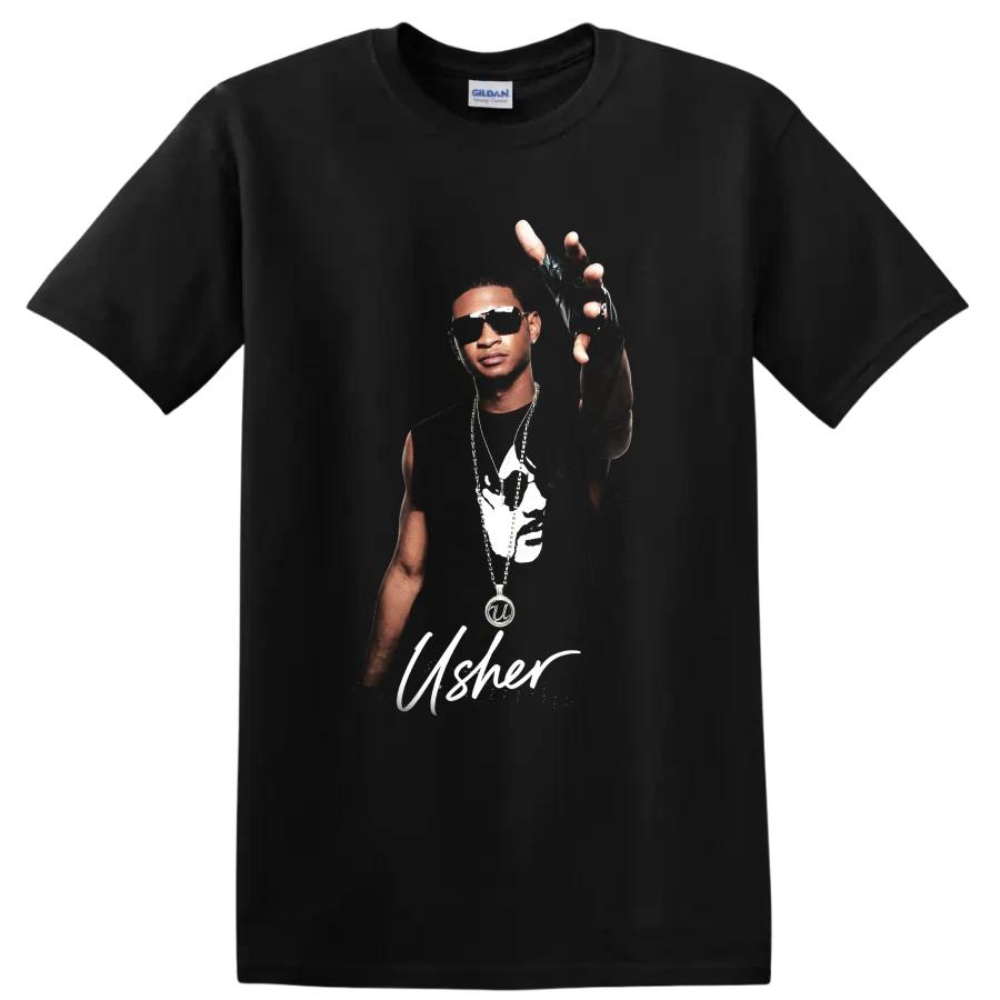 Usher RNB Singer 2000s Era Music Culture Graphic Concert T Shirt Pop Star Tee