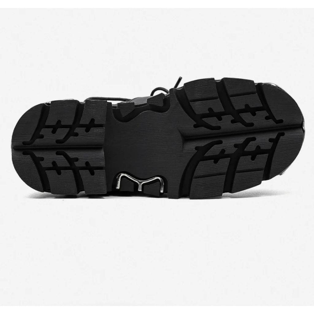 Мужские и женские винтажные рок-парные туфли, новые темные панковские кожаные ретро-ботинки, металлический нишевый дизайн, унисекс, туфли на одной платформе