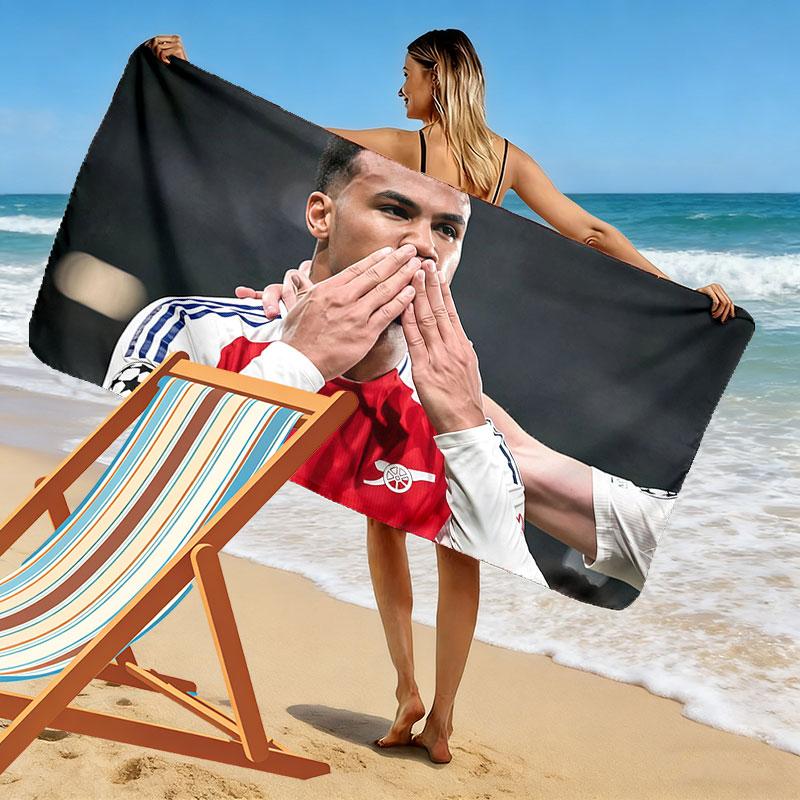 Gabriel Magalhaes Print Beach Towel, Large Soft Quick Dry Towel for Beach Camping Swimming