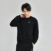Li Ning однотонный свободный свитер с заниженной линией плеч, длинный рукав, толстовка унисекс, черный цвет AWDUG77-1