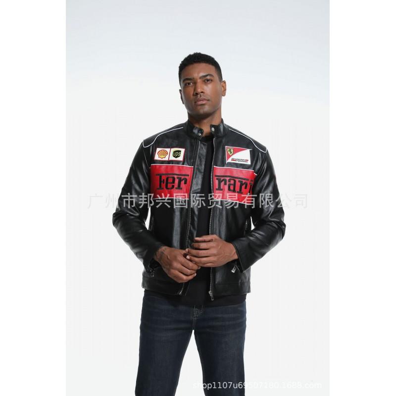 Embroidered F1 Racing Jacket Cotton Padded Winter Motorcycle Riding Men Women