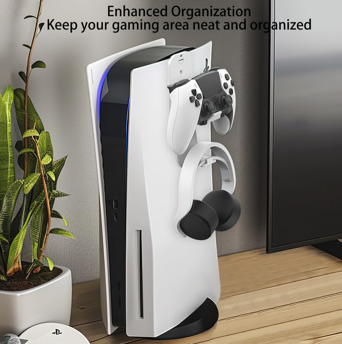 Совместимость с PlayStation 5, подставка с держателем для хранения наушников и гарнитуры, обеспечивающая простоту и устойчивость материала. Ручка для Pro/PS5 slim/PS5, гарнитуры, вешалка,