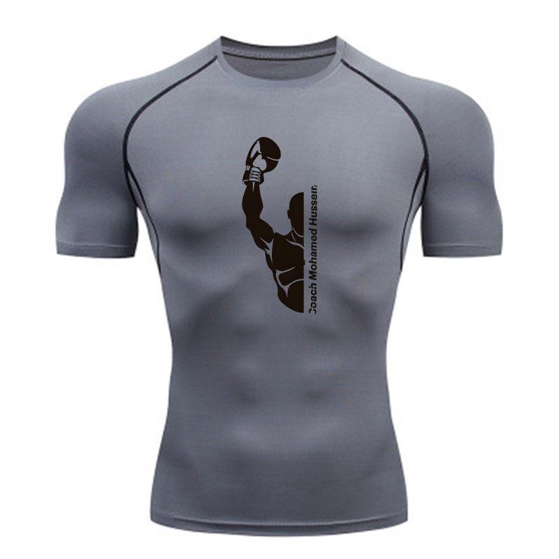 Men Compression Workout Sports T-Shirt, Breathable Slim Fit