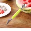 Кухонные портативные инструменты, двойная функция, нержавеющая сталь, лопатка для фруктов, арбуза, нож для резьбы, резак для фруктов, лопатка для мороженого