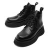 Новые ботинки Дерби Мартин мужские черные высокие кожаные ботинки ботинки-локомотивы дышащие увеличивающие рост кожаные ботинки 22611-R