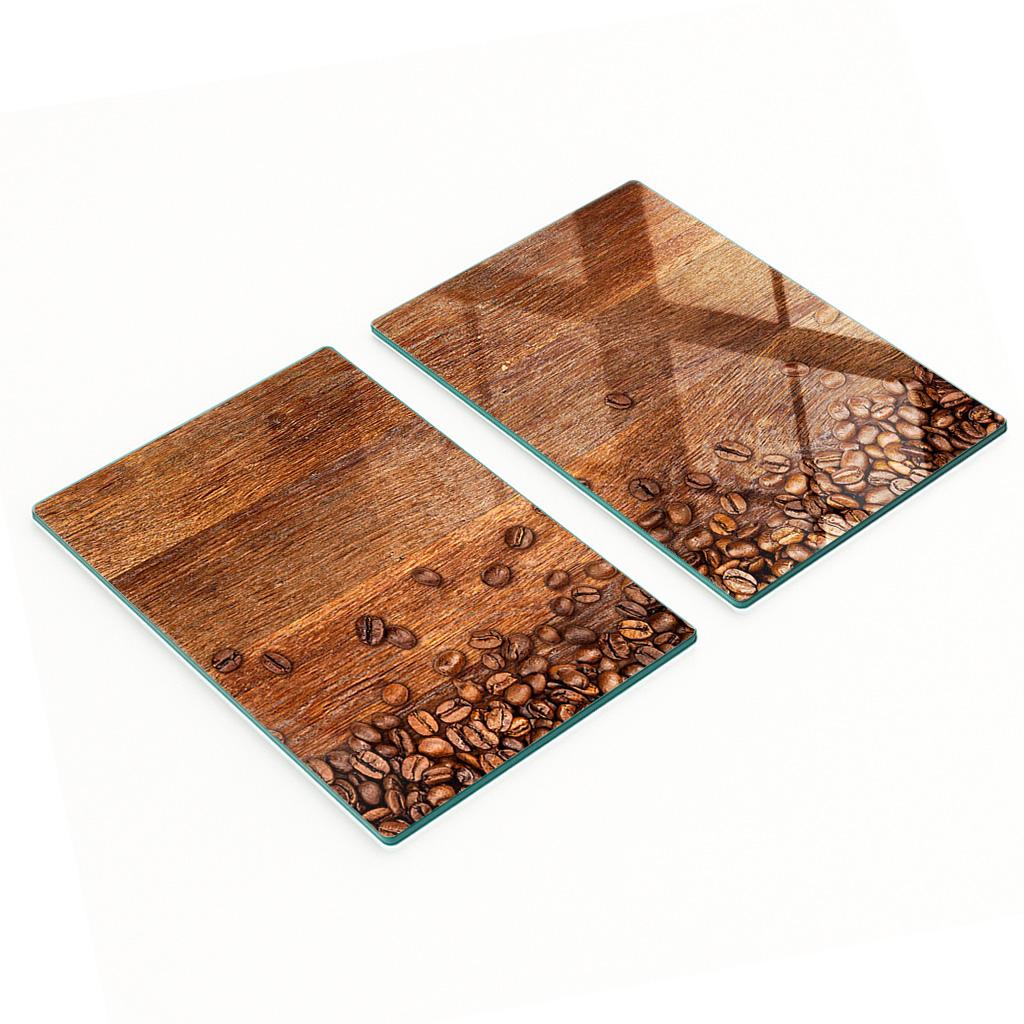 Multifunctional Decorative Glass Kitchen Boards Coffee Beans 2x40x52 cm