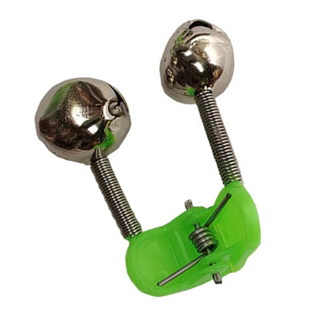 100Pcs Loud Alarm Fishing Rod Indicator Alarm Fishing Rod Bell Rod Clamp Twin Bells Outdoor Fishing Accessories Tools