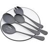 2pcs Mirror Stainless Steel Flatware Salad Fork Spoon Cutlery Set Service Fork Spoon Dinnerware Set Western Kitchen Tableware