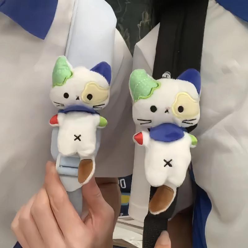 Cartoon Cat Plush Bag Charms Backpack Hanging Pendants Cute Cat Handbag Decor Accessories Birthday Christmas Gifts