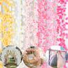 Pink Sakura Artificial Flower Garland 180CM Silk Cherry Blossom New Hanging Vine  Party Decor
