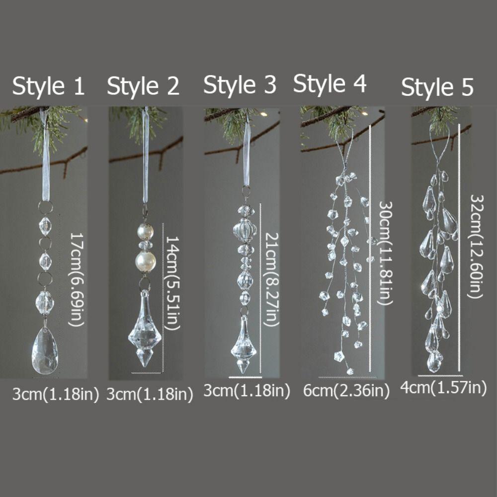 Акриловая подвеска «Ледяной бар», прозрачная, подвеска-сосулька на рождественскую елку, оформление сцены