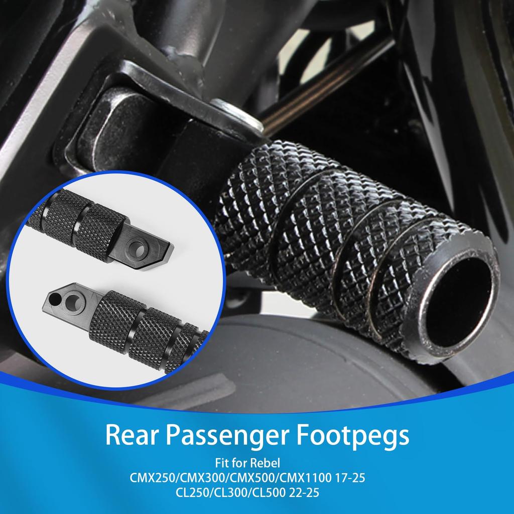 GFARDMOTO Motorcycle Foot Rest Pedals Passenger Foot Pegs CNC Aluminum Anti Skid Rear Set