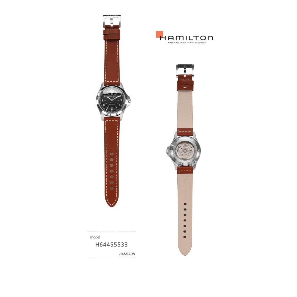 Мужские кожаные часы Hamilton Khaki Field King H64455533