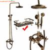 Антикварный Набор Смесителя для Душа с Тропическим Душем, Настенный, Двухрычажный, с Ручным Душем, Латунный Смеситель для Душа