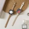 Тонкий силиконовый ремешок для Apple Watch 40 мм 44 мм 45 мм 41 мм 38 мм 42 мм однотонный ремешок-браслет для IWatch Series 1 2 3 4 5 6 SE 7