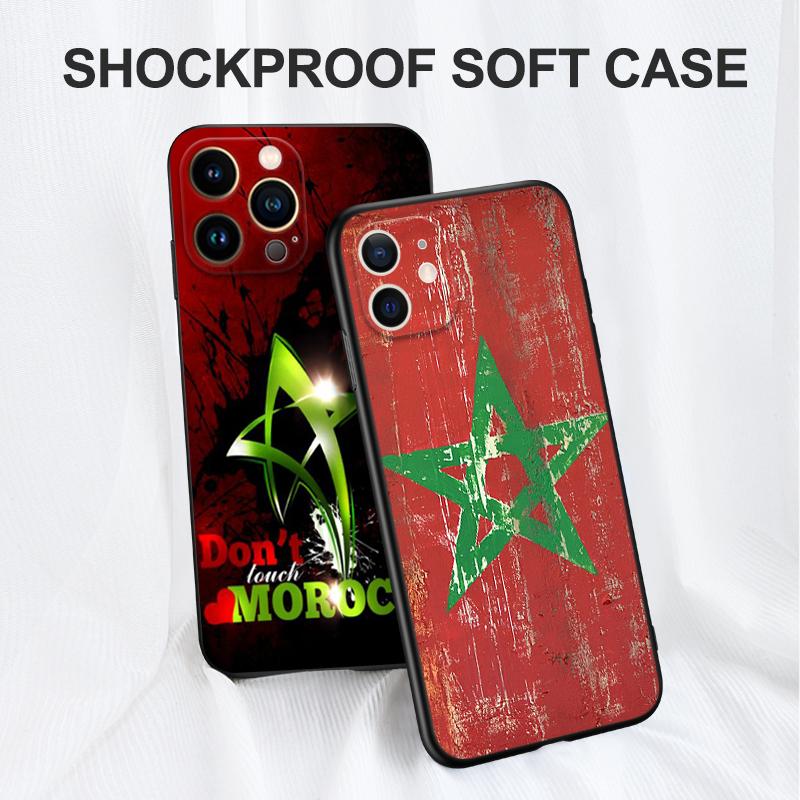 Черный чехол из ТПУ для ZTE Blade A3 A5 A7 2019 2020 A31 A51 A71 A7S V2020 L210 L8 smart vita 2022 v30 марокканский флаг Марокко