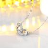 Double Heart Necklace Female Style Design Korean Light Luxury Collarbone Chain Qixi Festival Send Girlfriend Send Girlfriend