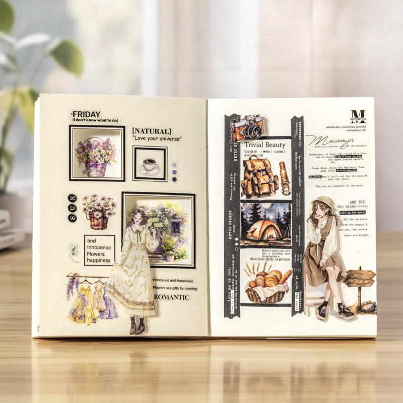 20 листов/пакет Книга наклеек для карьеры Коллаж Аккаунт Украшение для рук Для офиса Фоторамки Чашка Канцелярская коробка Дневник Снова в школу