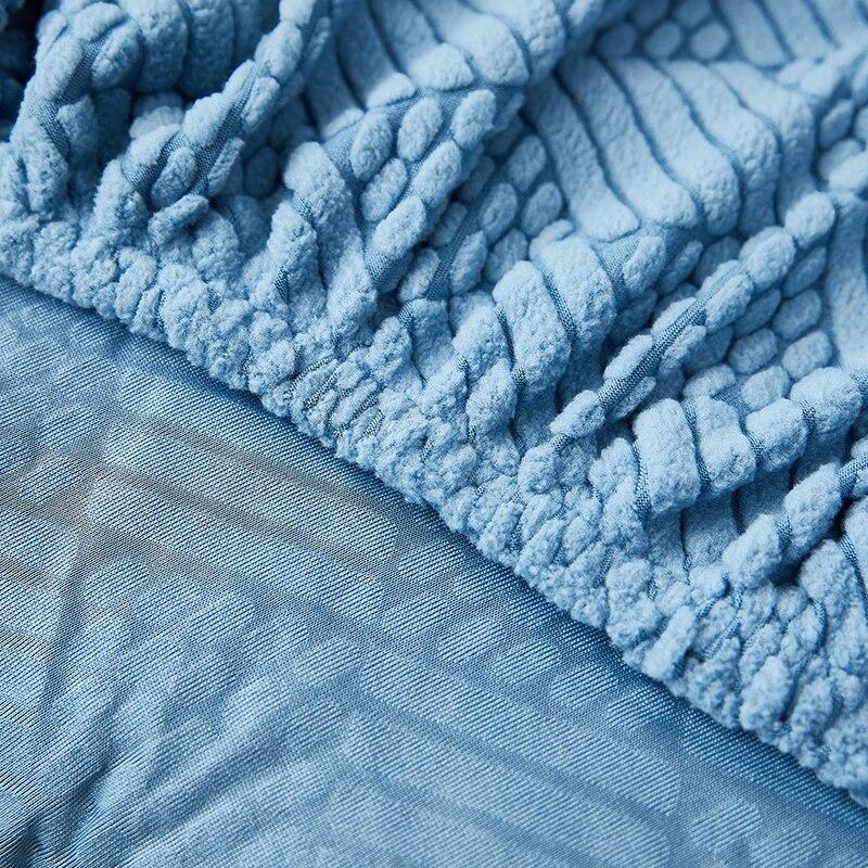 Плотная жаккардовая плюшевая наволочка для диванной подушки Чехол на длинную подушку спинки Растягивающийся чехол-защита для дивана на 1/2/3/4 места