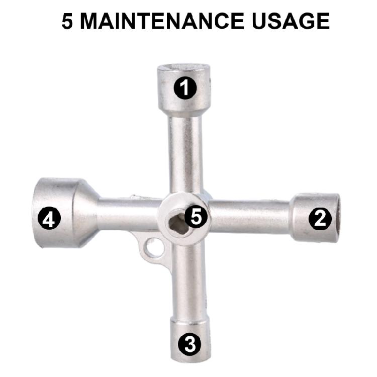 Многофункциональный крестовой ключ 5 в 1 Портативный гаечный ключ для сантехники Треугольники Поезд Электрический Лифт Шкаф Ключ