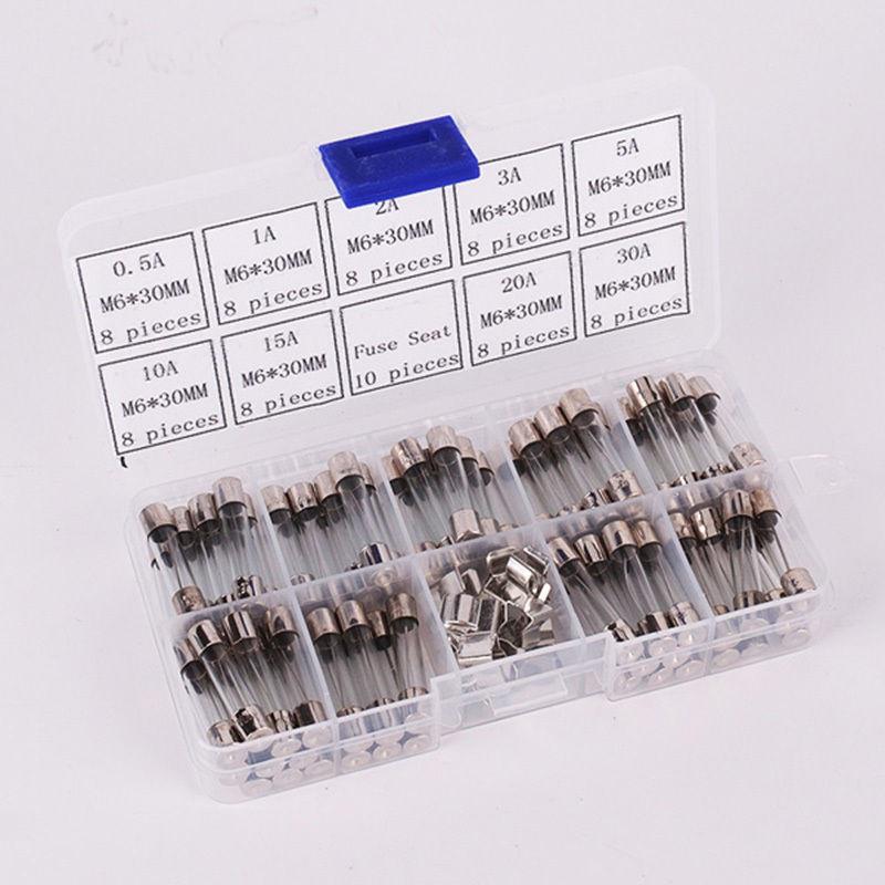 6x30 мм 72 Автомобильный катер, быстродействующий стеклянный трубчатый предохранитель, Ассортимент быстродействующих стеклянных предохранителей