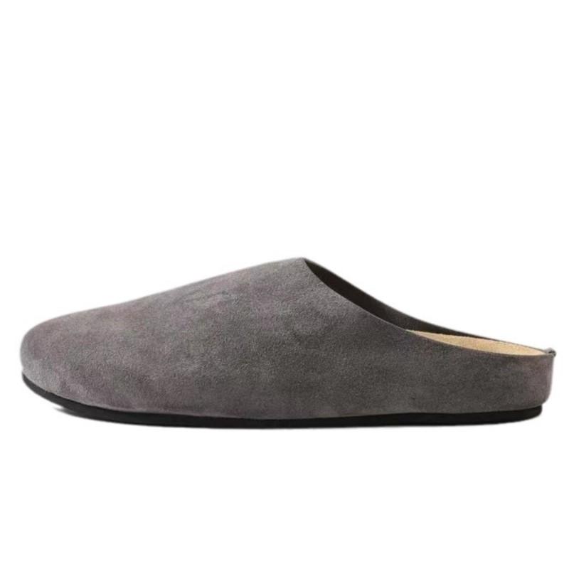 Модные Crestar Новые женские тапочки Модные весенние Толстая подошва Повседневные балетки Уличные пляжные сандалии Брендовые замшевые сабо Мюли Тапочки