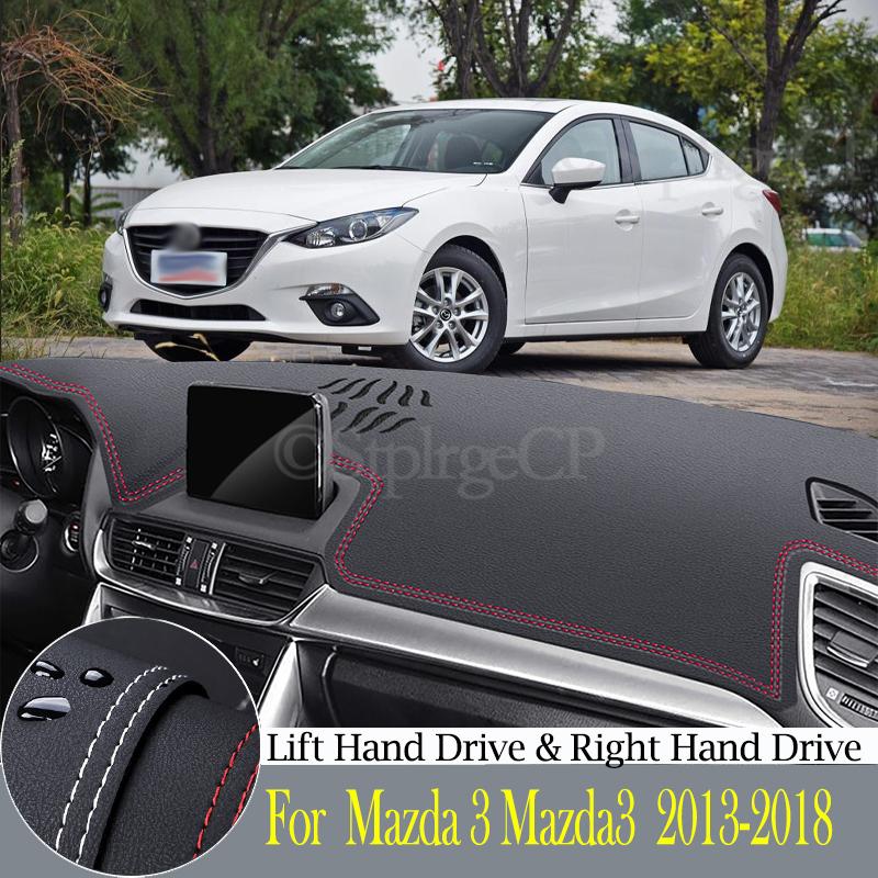 Высококачественная кожаная защитная накладка на приборную панель и светозащитная накладка для Mazda 3 Mazda3 BM 2013-2018 автомобильные аксессуары для стайлинга