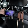 Крючки для подголовника, Крючки для автомобильного сиденья, Резиновая ткань, Грузоподъемность 10 кг (10 кг), Крючки для хранения, Набор из 2 шт. (черный)