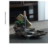Creative Indoor Backflow Incense Burner: Mountain Stream Design with Agarwood & Sandalwood Aromatherapy for Home Decor