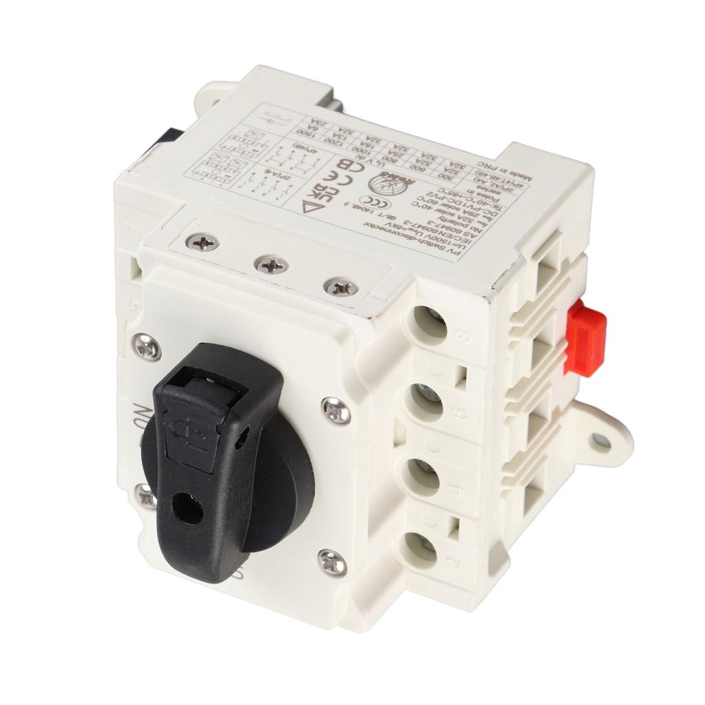 Солнечный разъединитель постоянного тока 32А Гибкий корпус из поликарбоната с огнезащитой Фотоэлектрический изолятор цепи 1000В