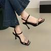Модная удобная обувь для женщин, уличные сандалии, универсальные туфли на высоком каблуке, сексуальные ретро-шпильки 2025, весенние туфли на высоком каблуке для девушек, сандалии