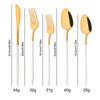 5Pcs White Gold Cutlery Set Stainless Steel Tableware Knife Dessert Fork Spoon Dinnerware Set Kitchen Flatware Silverware