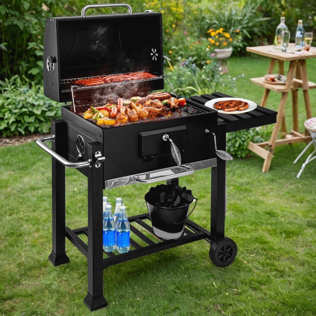 Grill Węglowy Ogrodowy Z Pokrywą Mejor