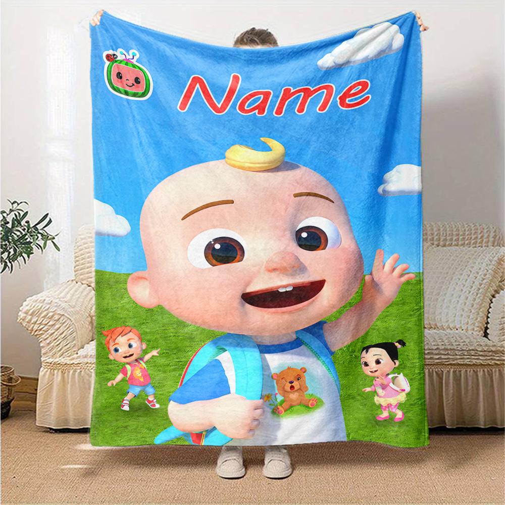 Customiz Name Personality CoComelon - Dance Party Blanket Soft &Warm Sofa Office Bed Travel Lunch Break Blanket, Gift Suitable All Seasons