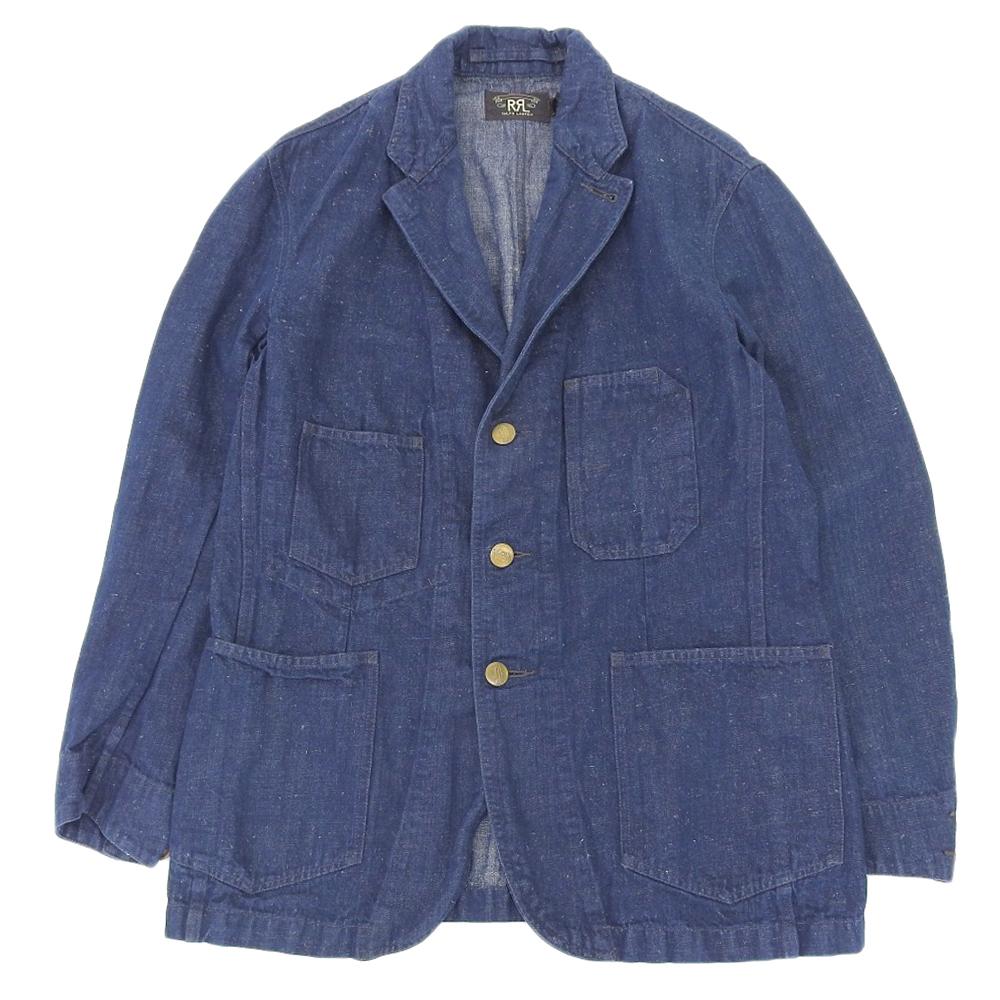 RRL Men's Indigo Cotton Hemp Denim Sport Coat Jacket, Size M Jacket M IndigoUsed