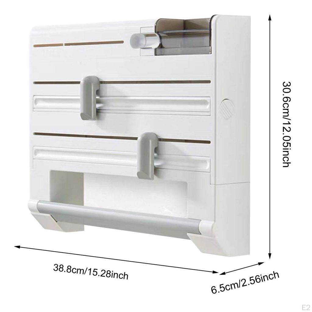 6 в 1 многоцелевой кухонный настенный держатель для фольги органайзер для экономии места держатель для бумажных полотенец для кафе