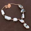Rough Rainbow Moonstone Handmade Copper Jewelry Necklace 18" y3B02