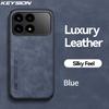 KEYSION Роскошный ретро чехол из ПУ кожи для Xiaomi POCO F8 Pro Мягкий силиконовый+ПК Противоударная задняя крышка для телефона для POCO F8 Ultra