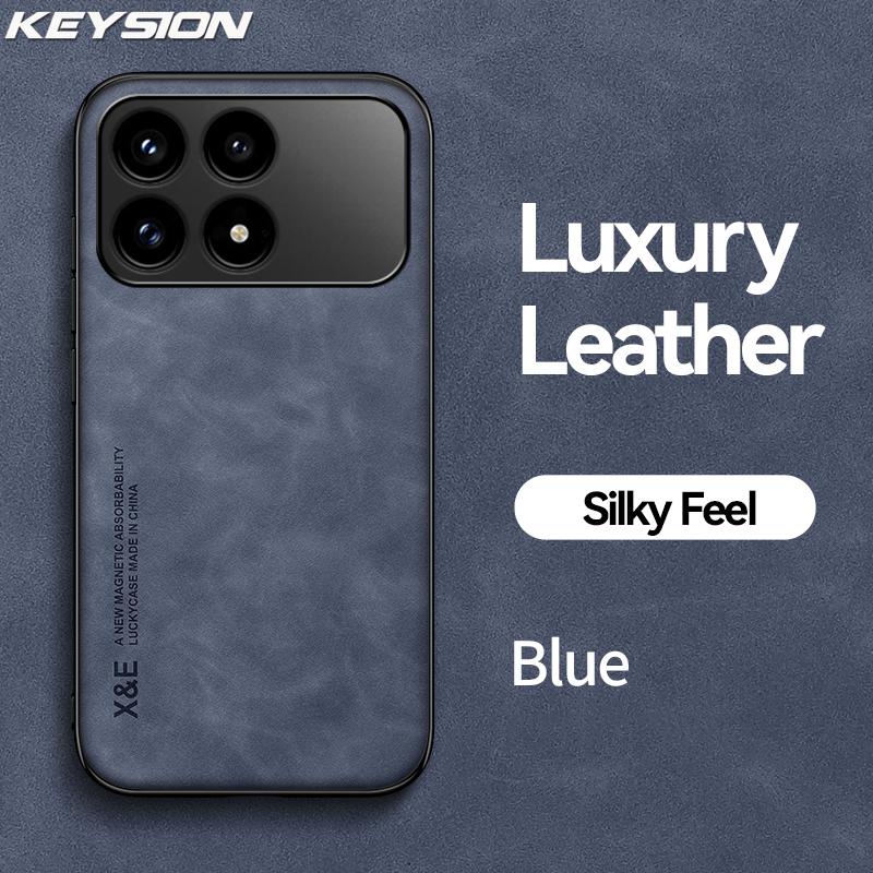 KEYSION Роскошный ретро чехол из ПУ кожи для Xiaomi POCO F8 Pro Мягкий силиконовый+ПК Противоударная задняя крышка для телефона для POCO F8 Ultra