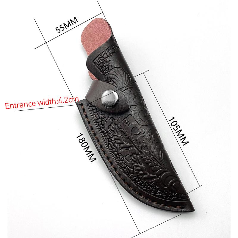 Cowhide Knife Sheath Outdoor Small Straight Knife Set Belt Loop Hunt Multi Holster Carry Sheath Camping Leather Knife Scabbard