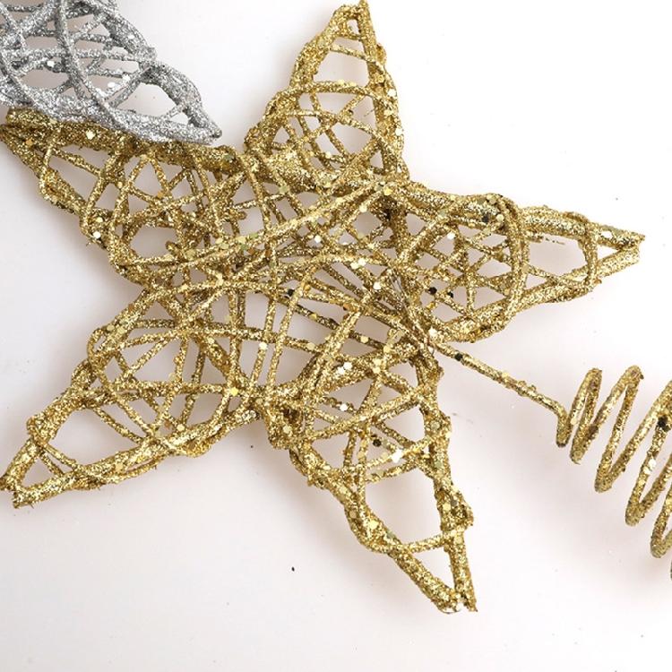 Sparkling Small Christmas Star Toppers Delicate Star Toppers for Christmas Tree Elegant Holiday Decoration