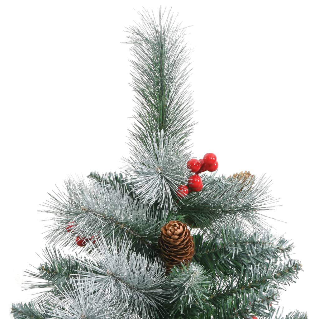 Artificial Christmas Tree Foldable with Pine Cones & Berries 180 cm