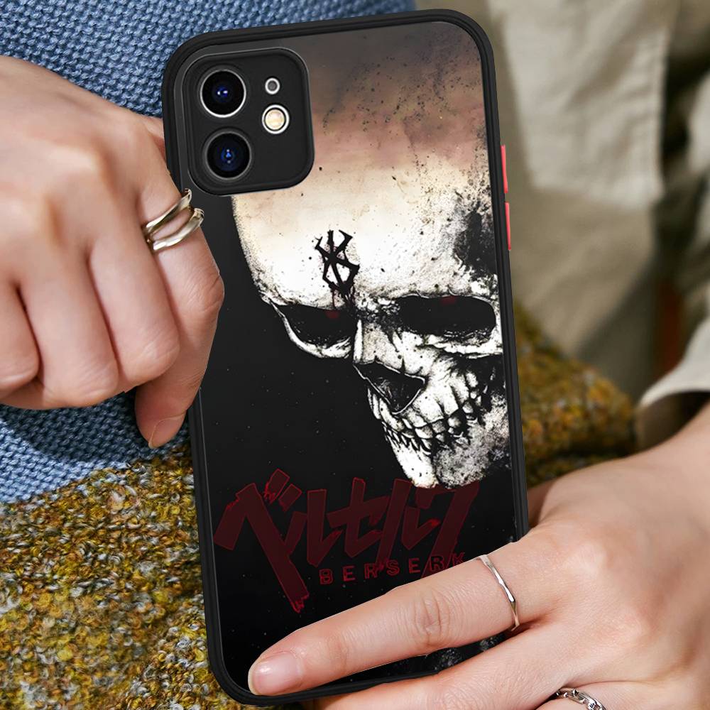 Comic Cool Berserk Matte Translucent Phone Case For Iphone 16 ProMax 15 14 13 12 11 X XS PRO Plus