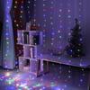 3x3m LED Copper Wire Curtain Lights, USB-Powered, 8-Function Remote, Waterproof, Outdoor Christmas Decoration