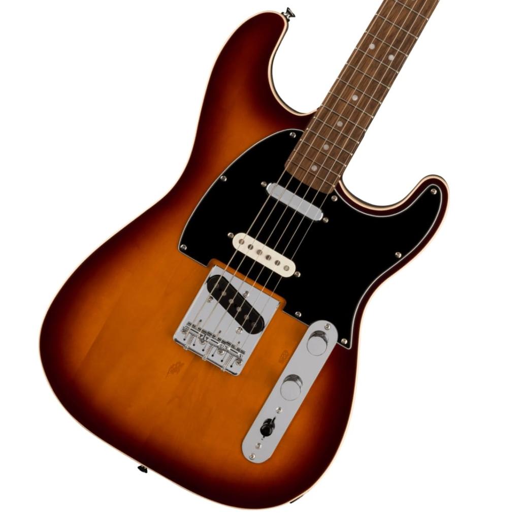 Squier by Fender Squier Electric Guitar Paranormal Custom Nashville Laurel Black Chocolate Soft Case Included Stratocaster®, Fingerboard, Pickguard,