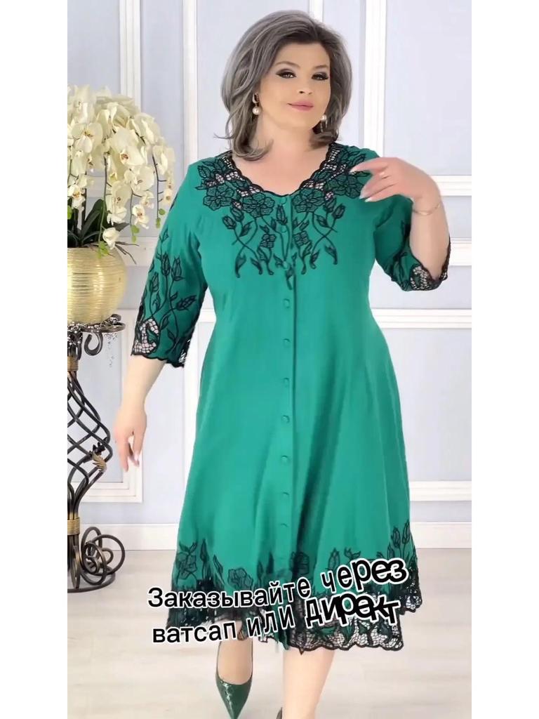 2024 Spring/Summer Elegant Mid-Length Slimming Dress - Light Luxury Over-the-Knee with Simple Print Design for Women