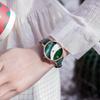 Маленькие зеленые часы Новые женские часы Ins Style Marble Pattern Женские часы Peacock Green Nordic Style Simple Watch