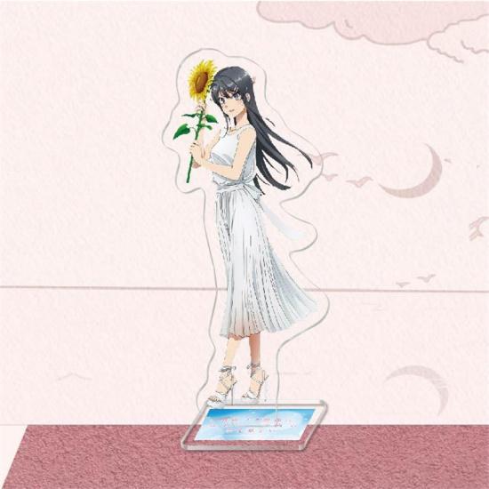 Аниме Sakurajima Mai Senpai, акриловая фигурка, подставка, модель, брелок для ключей, негодяй не мечтает о кролике, декор для стола для девочек
